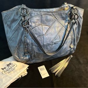 Coach Alexandra Stitched Tote, Gunmetal, Style #16234